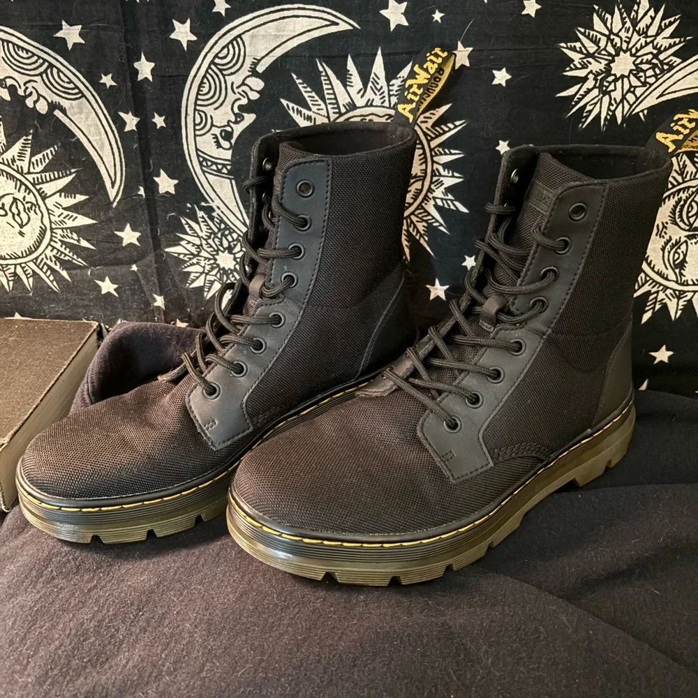 Dr. Martens Black Mesh Combat Boots size 9 - Picture 2 of 4